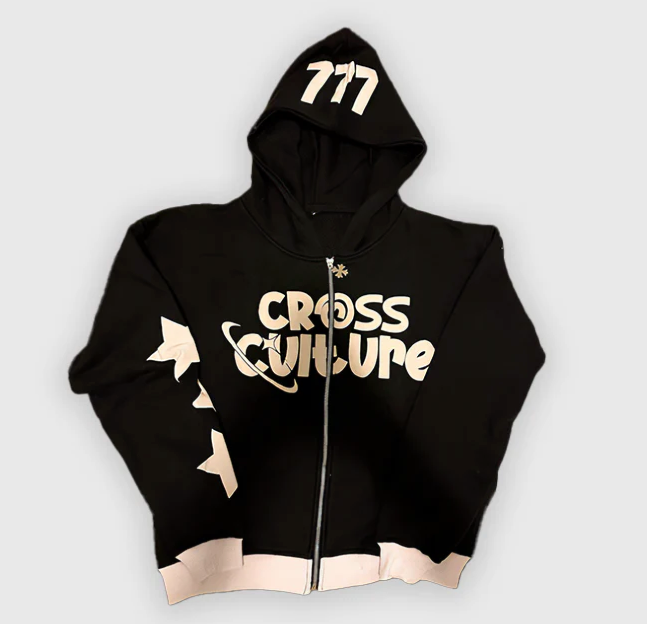 Monogram Zip-Up Hoodie | Multi Colour