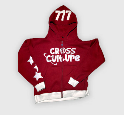 Monogram Zip-Up Hoodie | Multi Colour