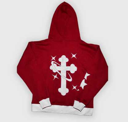 Monogram Zip-Up Hoodie | Multi Colour