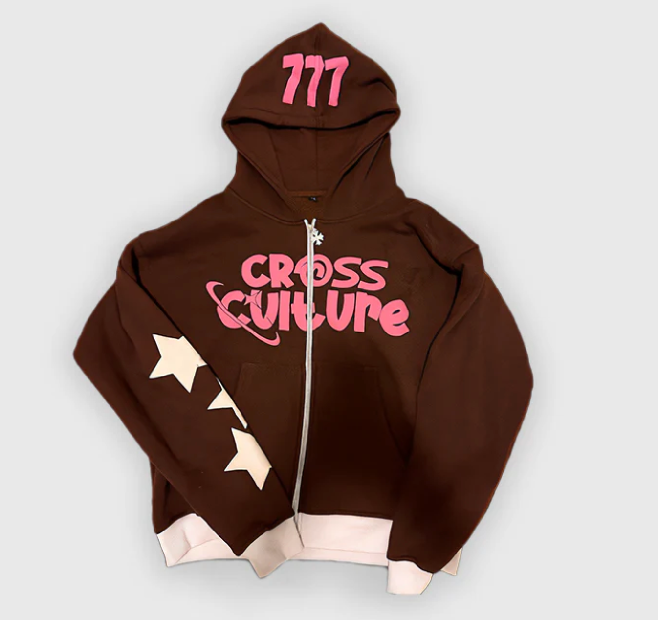 Monogram Zip-Up Hoodie | Multi Colour